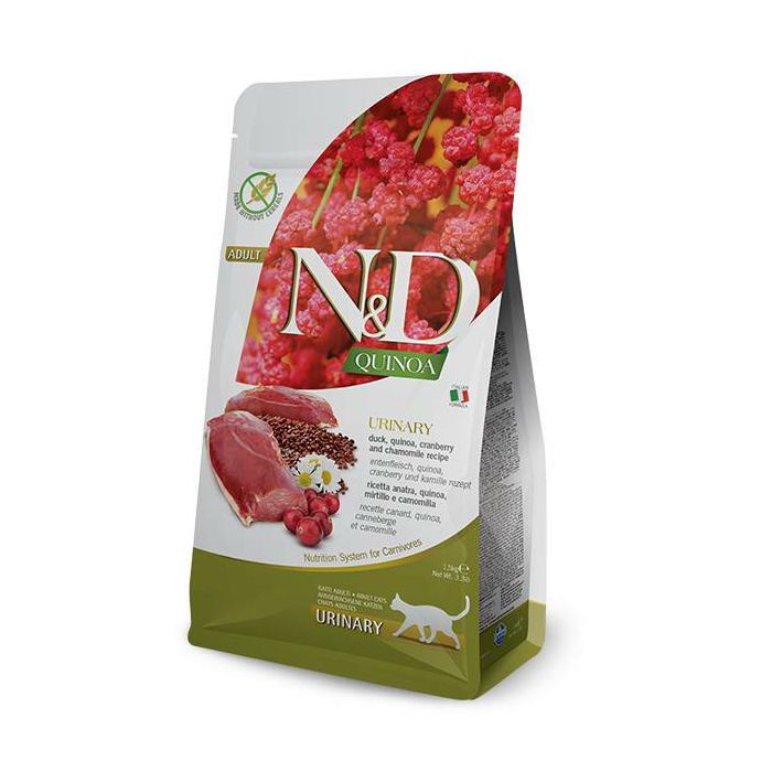 N&D Adult Quinoa Urinary / patka, kvinoa, brusnica i kamilica hrana za mačke 1,5kg