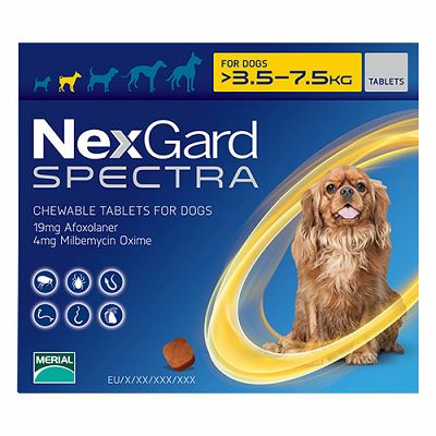 Nexgard Spectra S // za pse 3,5-7,5kg // protiv unutrašnjih i vanjskih parazita