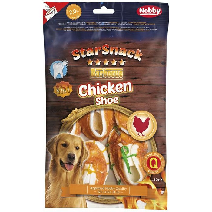 Nobby StarSnack Barbecue Chicken Shoe polsastica za pse piletina 60g