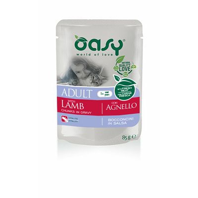 OASY Adult Lamb / janjetina hrana za odrasle mačke 85g