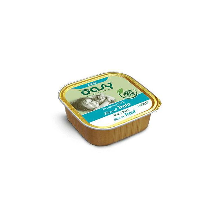 OASY Adult Paté Trout / pašteta pastrmka hrana za mačke 100g