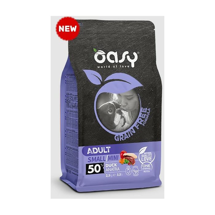 OASY Adult Small Duck grain free / patka hrana za male pse 800g