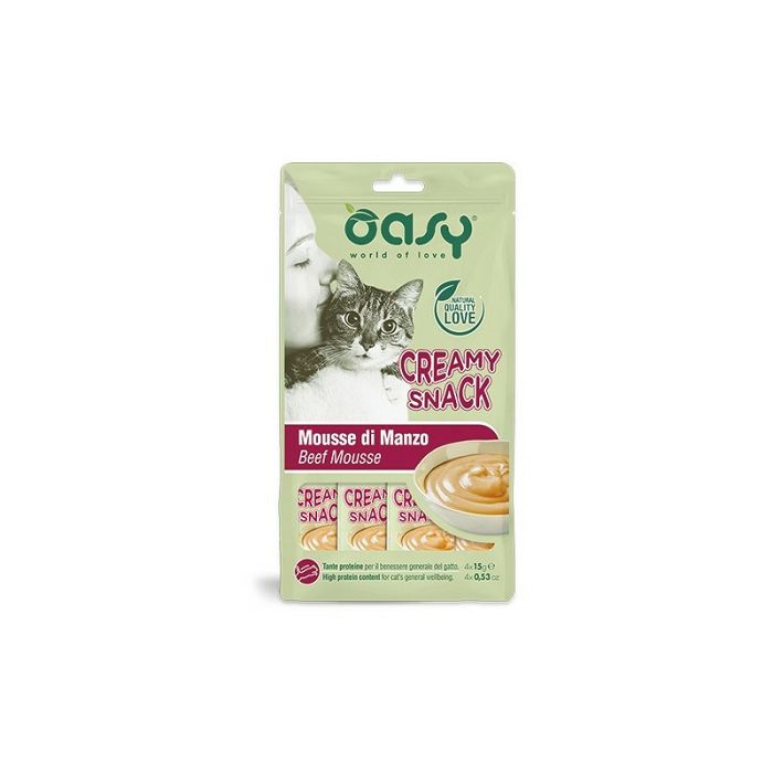 OASY Creamy Snack Beef krem poslastica od govedine za mačke 4x15g