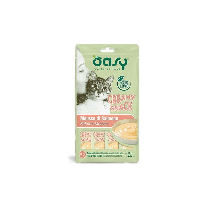 OASY Creamy Snack Salmon krem poslastica od lososa za mačke 4x15g