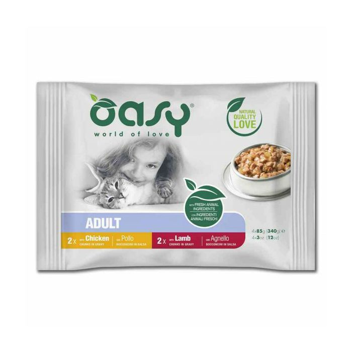 OASY ADULT multipack piletina i janjetina hrana za mačke 4x85g