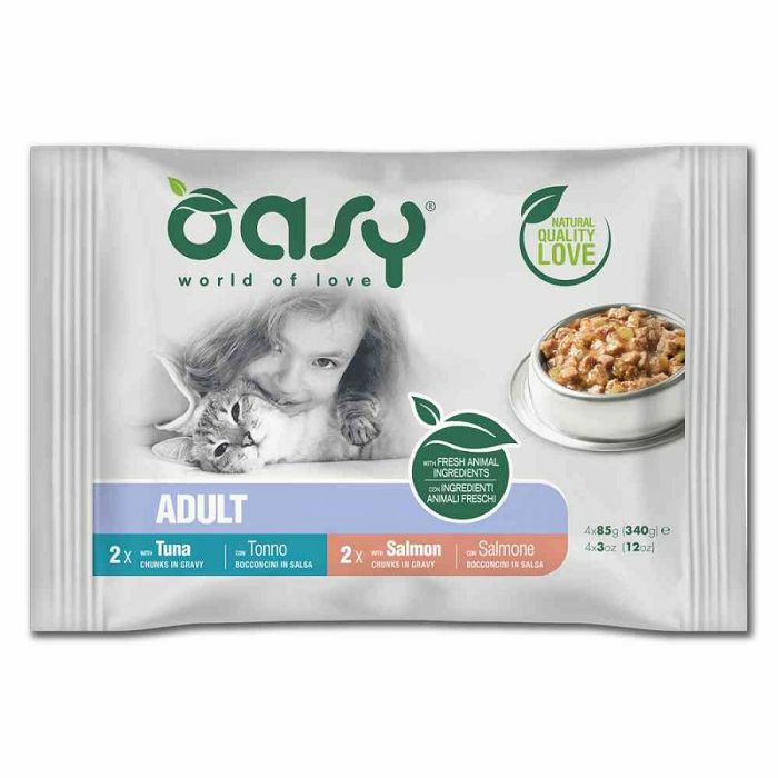 OASY ADULT multipack tuna i losos hrana za mačke 4x85g