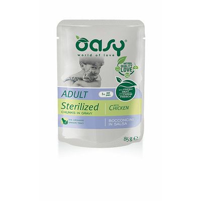 OASY Pouch / Adult STERILISED PILETINA hrana za sterilisane mačke 85g