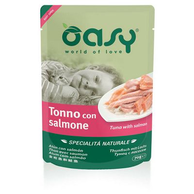 OASY Tonno con salmone riba hrana za mačke 70g