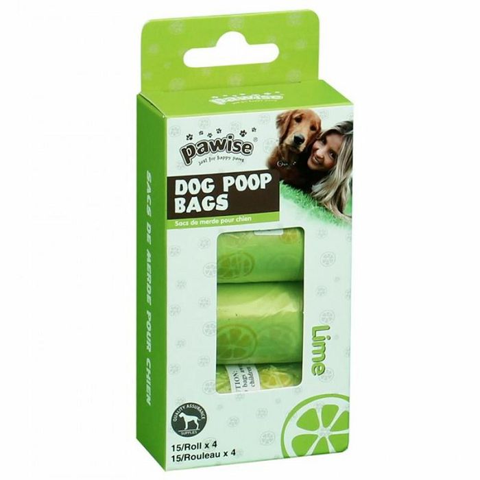 Pawise Dog Poop bags lime vrećice za izmet 4x15