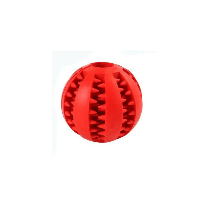 Pawise Dura-Rubber lopta igračka za psa 7,5cm crvena