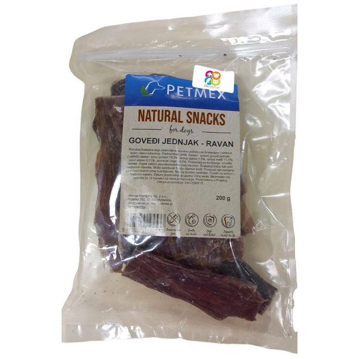 Petmex Natural Snacks goveđi jednjak - ravan poslastica za pse 200g