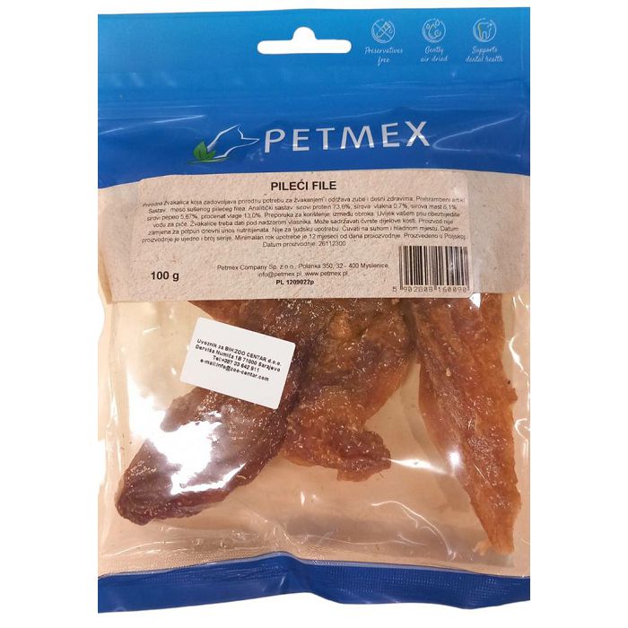 Petmex Natural Snacks pileći file poslastica za pse 100g
