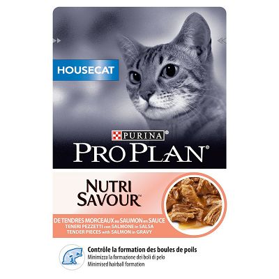 Pro Plan Nutri Savour Housecat, hrana za mačke sa lososom, u umaku, 85g