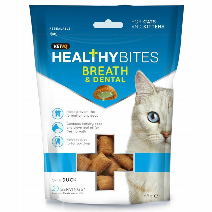 VetIQ Breath & Dental suha hrana poslastica za mačke 65g