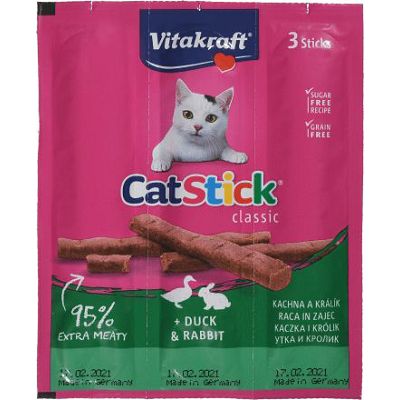 Vitakraft CatStick zečetina i patka poslastica štapići za mačke 18g