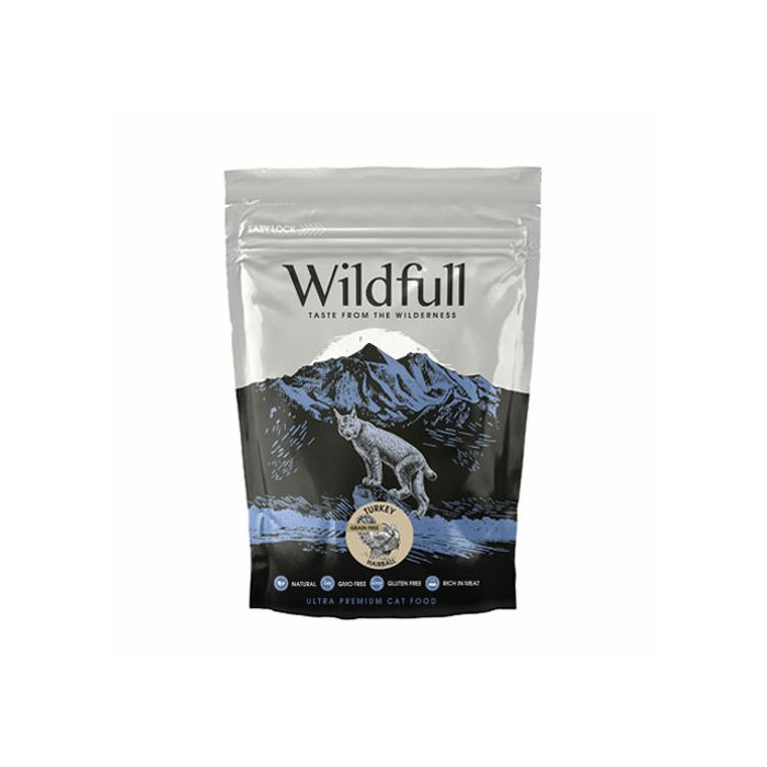 Wildfull Cat Turkey Hairball puretina hrana za mačke 400g