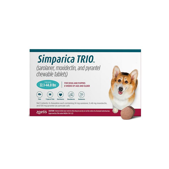 Zoetis Simparica Trio za pse težine 10-20kg / 1 tableta